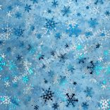 Hópelyhes tüll, kék, 150 cm