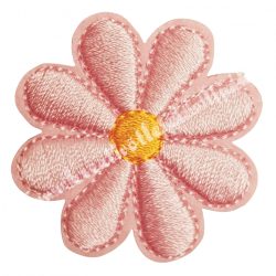 Vasalható matrica, nyolc szirmú virág, rózsaszín, 4 cm