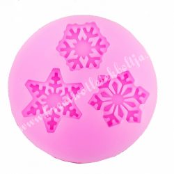 Szilikon mintázó, 3 hópihe