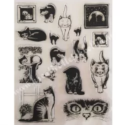 Szilikon pecsételő Macskák 14x18 cm