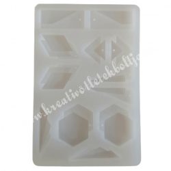 Szilikon öntőforma, geometriai formák, 10,5x15,7 cm