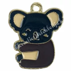 Fémmedál, koala, 2x2,2 cm