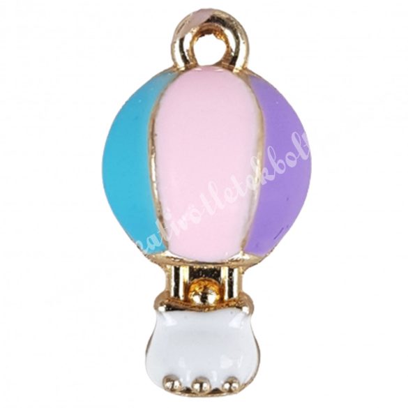 Fémmedál, hőlégballon, 1x1,8 cm