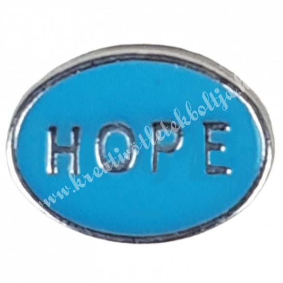 Mini charm, hope, türkiz, 9 mm