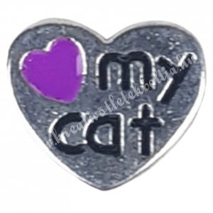 Mini charm, I love my cat, 9 mm