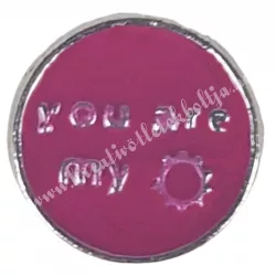 Mini charm, you are my ◌, bordó, 8 mm