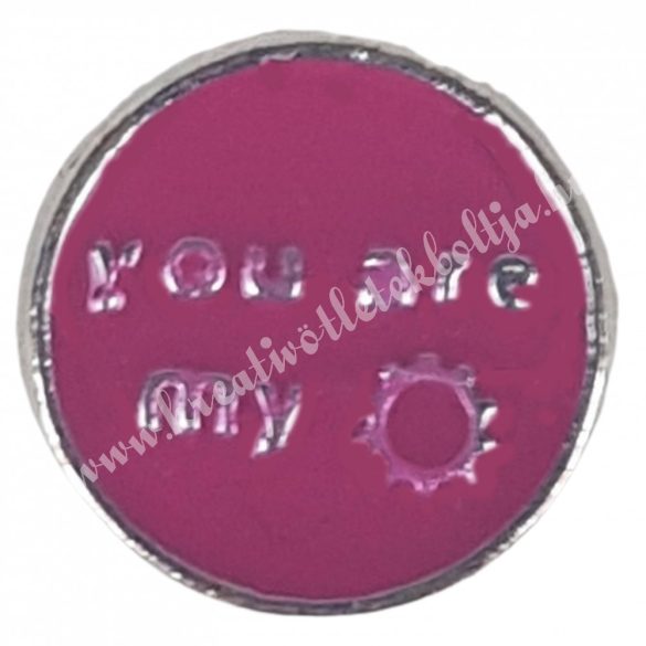 Mini charm, you are my ◌, bordó, 8 mm