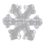 Fűzhető műanyag hópihe, 1,2 cm, 20 db/csomag