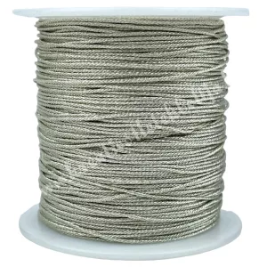 Nylon zsinór, fémszálas, ezüst, 0,8 mm