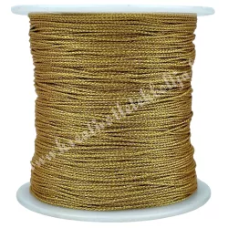 Nylon zsinór, fémszálas, arany, 0,8 mm