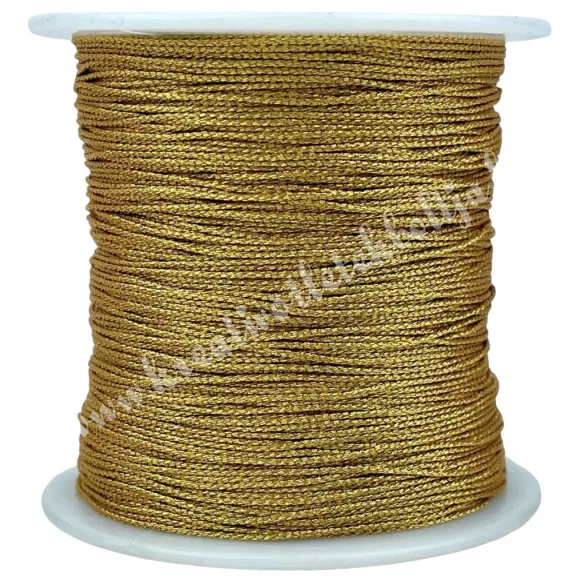 Nylon zsinór, fémszálas, arany, 0,8 mm
