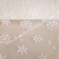 Hópelyhes tüll, fehér, 15 cm