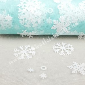 Hópelyhes tüll, menta, 15 cm