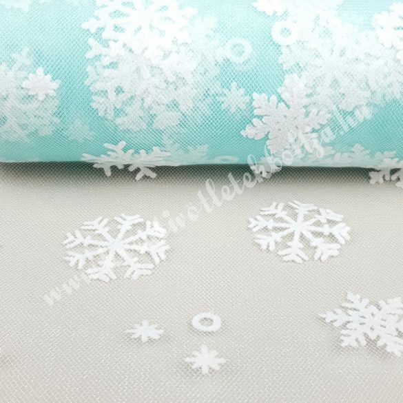 Hópelyhes tüll, menta, 15 cm