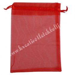 Organzatasak, piros, 13x18 cm