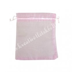 Organzatasak, rózsaszín, 13x18 cm