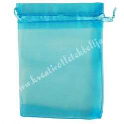 Organzatasak, türkiz, 13x18 cm