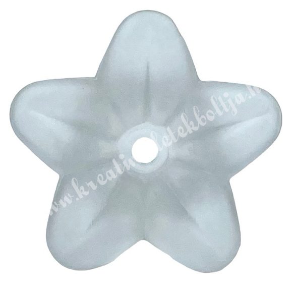 Műanyag harangvirág, opál fehér, 1,75x1,2 cm