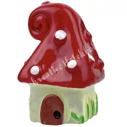 Resin gombaház, piros, 2x3 cm