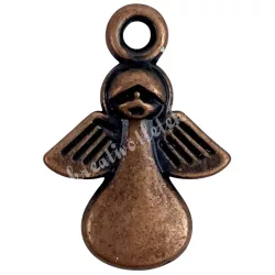 Fémmedál, angyal, bronz, 1,3x1,8 cm