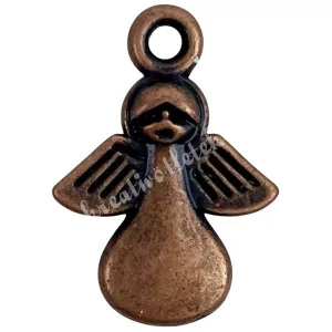 Fémmedál, angyal, bronz, 1,3x1,8 cm