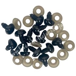 Biztonsági orr, fekete, 14x11 mm, 14 db/csomag