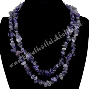 Ametiszt törmelékköves alapanyag szál, kb. 88 cm