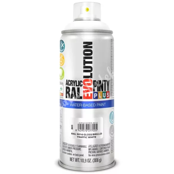 PintyPlus Evolution vizes bázisú akrilfesték spray, fehér, 400 ml 