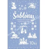 Sablon, karácsonyi minták, 20x29 cm 10 db/csomag