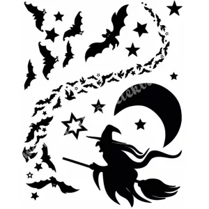 Ablakmatrica, halloween, fekete, 30x38 cm
