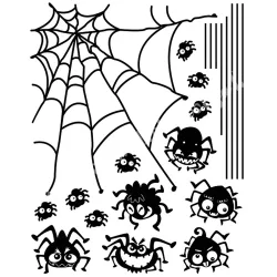 Ablakmatrica, halloween, fekete, 30x38 cm