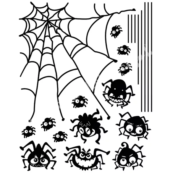 Ablakmatrica, halloween, fekete, 30x38 cm