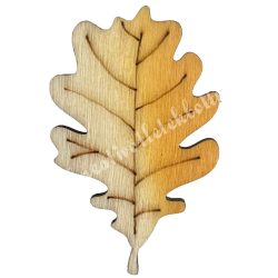 Ragasztható fa tölgylevél, natúr-sárga, 2,5x3,5 cm