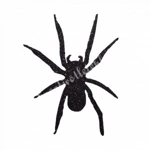 Csillámos dekorgumi pók, 6,5x8,5 cm