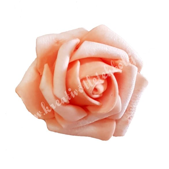 Polifoam rózsa, 6x5 cm, Barack