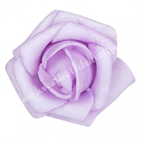 Polifoam rózsa, 3,5x2,5 cm, 12., Világoslila