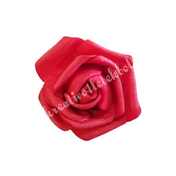Polifoam rózsa, 6x5 cm, 51. Piros