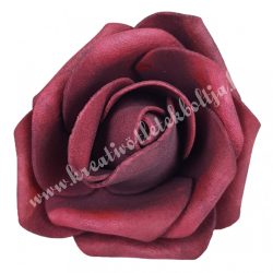 Polifoam rózsa, burgundi, 6x5 cm
