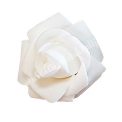Polifoam rózsa, 6x5 cm, fehér