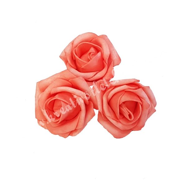 Polifoam rózsa, 4x3 cm, 12. lazac