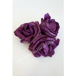 Polifoam rózsa, 6x5 cm, 7. Sötétlila