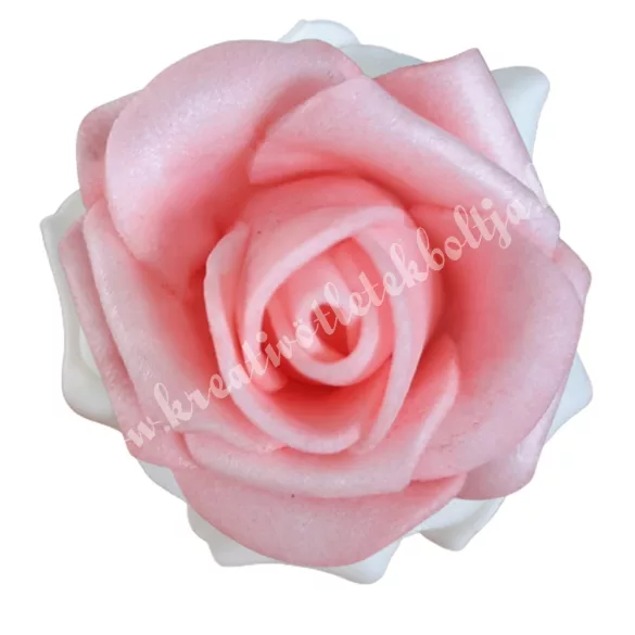 Polifoam rózsa, 3,5x2,5 cm, 17. púder rózsaszín