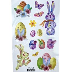 Húsvéti tojásdíszítő matrica, 7,5x12 cm