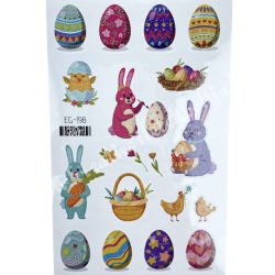 Húsvéti tojásdíszítő matrica, 7,5x12 cm