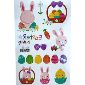 Húsvéti tojásdíszítő matrica, 7,5x12 cm