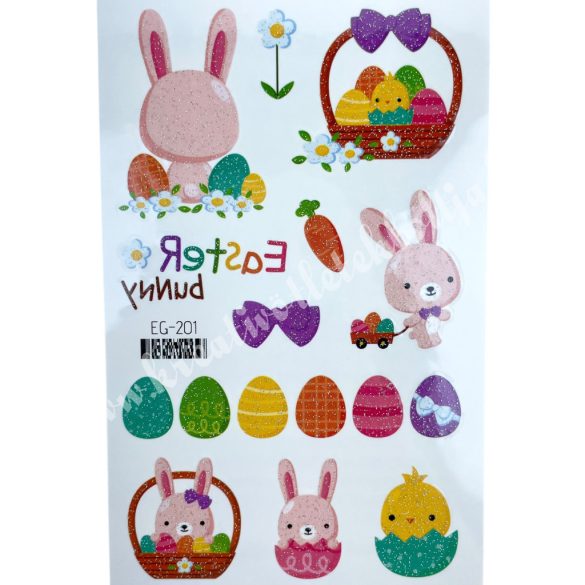 Húsvéti tojásdíszítő matrica, 7,5x12 cm