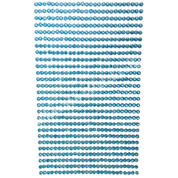 Öntapadós strassz, kék, 2 mm