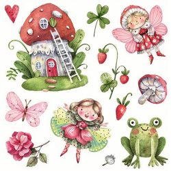 Ablakmatrica, tündérek, 30x30 cm