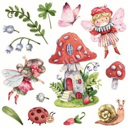 Ablakmatrica, tündérek, 30x30 cm