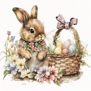 Ablakmatrica nyuszi, 30x30 cm